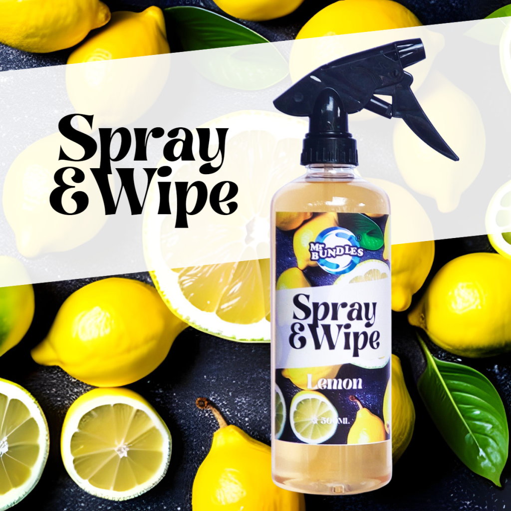 Spray & Wipe Disinfectant Cleaner with Microbial Defense [ 500mL Spray ] Lemon Scent